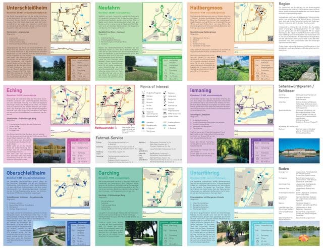 Mapa pasów rowerowych w Monachium