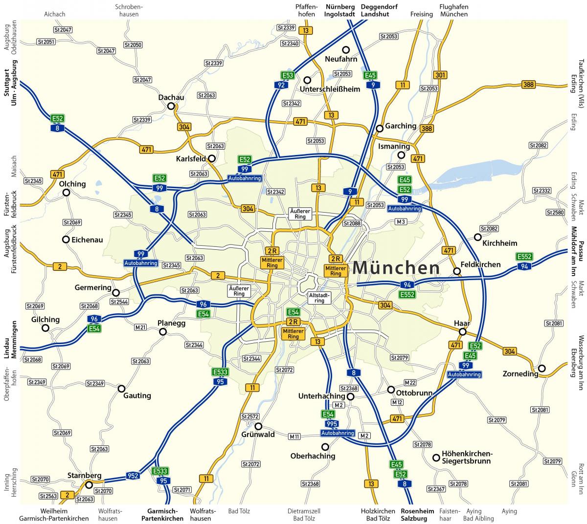 Mapa drogowa Monachium