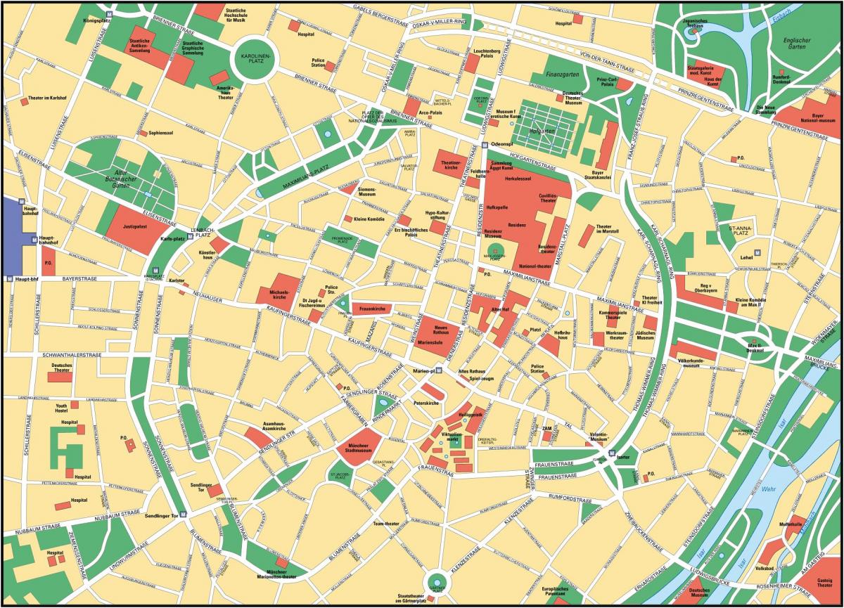 Mapa ulic Monachium