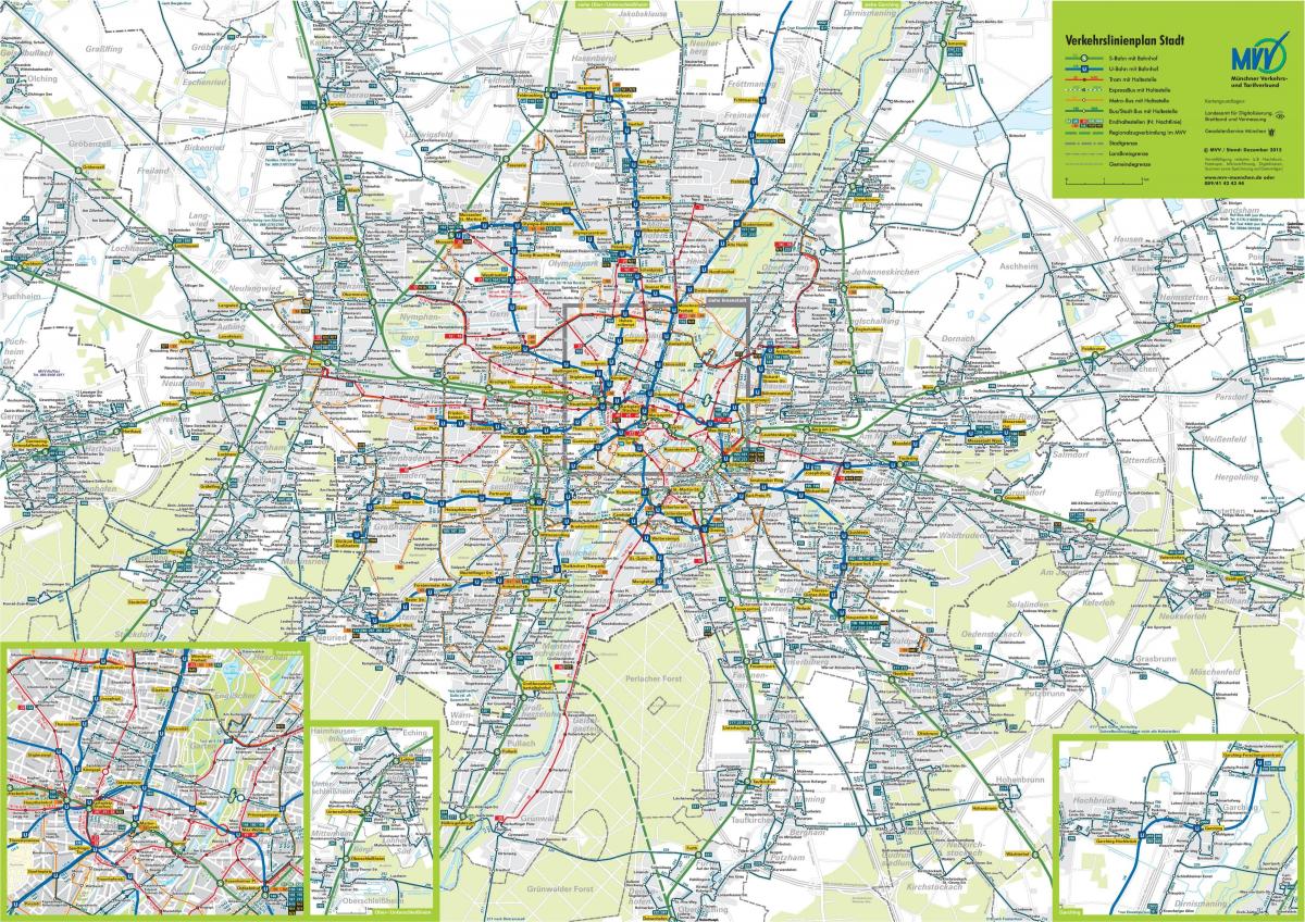 Mapa komunikacyjna Monachium
